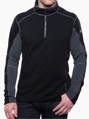 Kuhl Men's Black and Steele REVEL™ 1/4 ZIP Size Large
